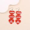 Acrylic Love Earrings Rose Lips Dangle Earrings Jewelry Accessories Valentine's Day Earrings  Lady