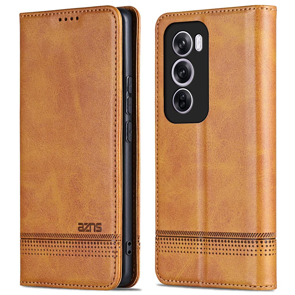For Oppo Reno12 5G (Global) Phone Case Cowhide Texture PU Leather Phone Cover