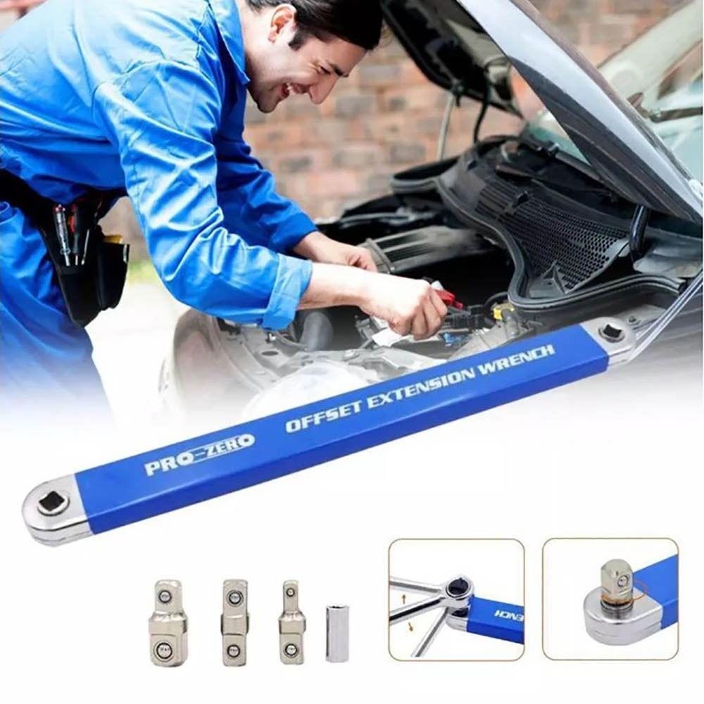 Double Head Wrench Socket Steel Ratchet Repair Tools New Offset Extension Wrench  Hone