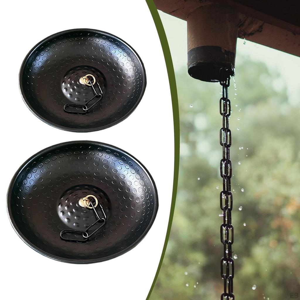 Bowl with Rain Anchor Chain, for Patio, Lawn And Outdoor Use.