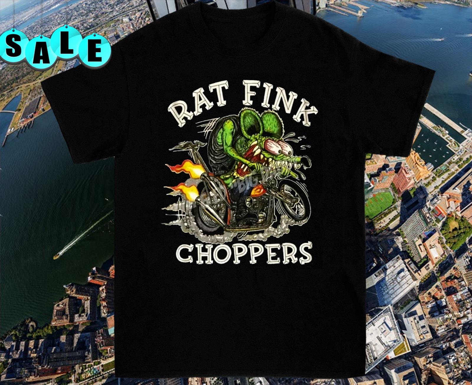 Rat Fink Choppers T-Shirt Ed Big Daddy Roth Tee T Shirt S-5XL MR396 L