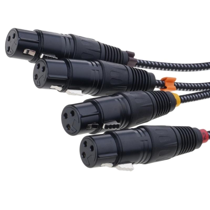 RJ45 To 4 Channel XLR Sound 3Pin Splitter For Cable Networking Extension Stage Studio Recording Connector Accessories