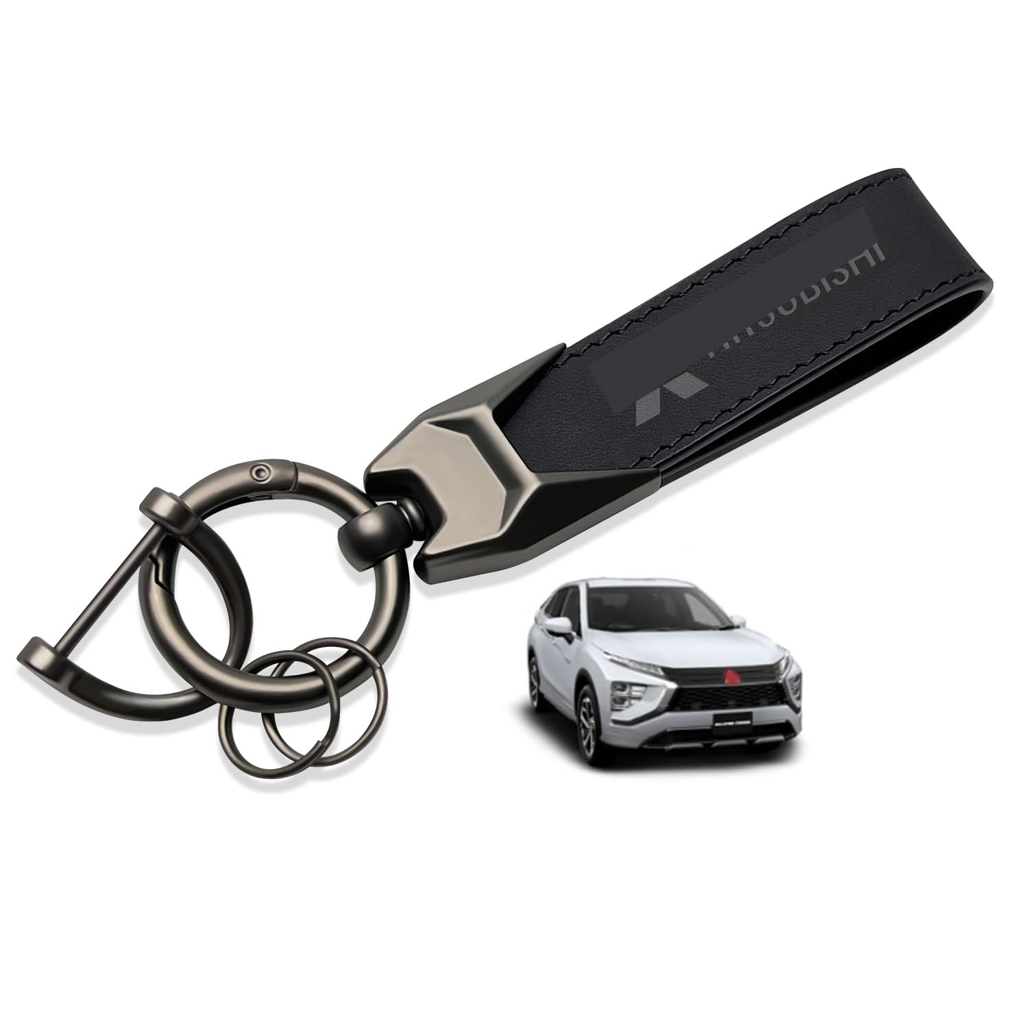 

Подходит для всех ключей от машины из натуральной кожи ключ ключ машина машина приятный к потере черный [MiJuduo] Mitsubishi, серия, кольцо, держатель, цепочка, логотип, ключ, чёрный