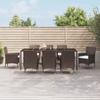 Vidaxl 9-Cz. Garden Furniture Set With Cushions, Brown, PE Rattan