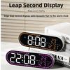 Temperature Display Electronic Wall Clock Date Display 12/24H Display Digital LED Clock Brightness Adjustment Calendar Display