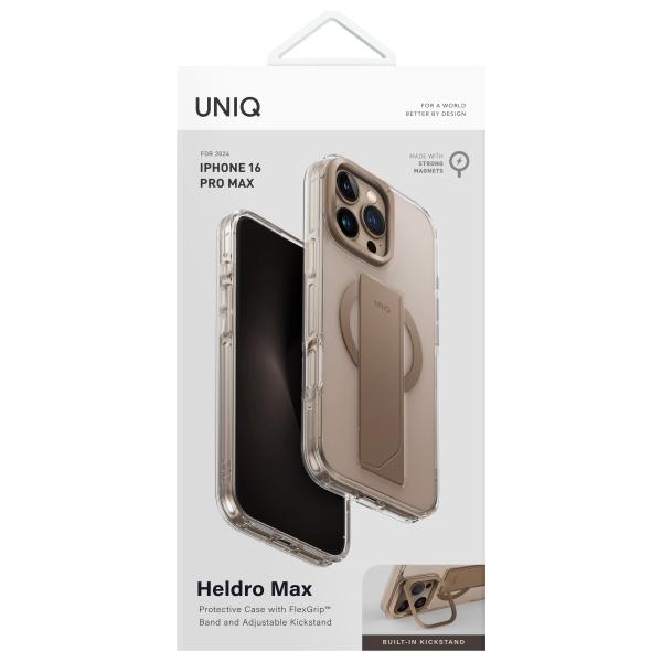 Uniq Etui Heldro Max Iphone 16 Pro Max   6.9 Magclick Charging Złoty/Taupe Gold