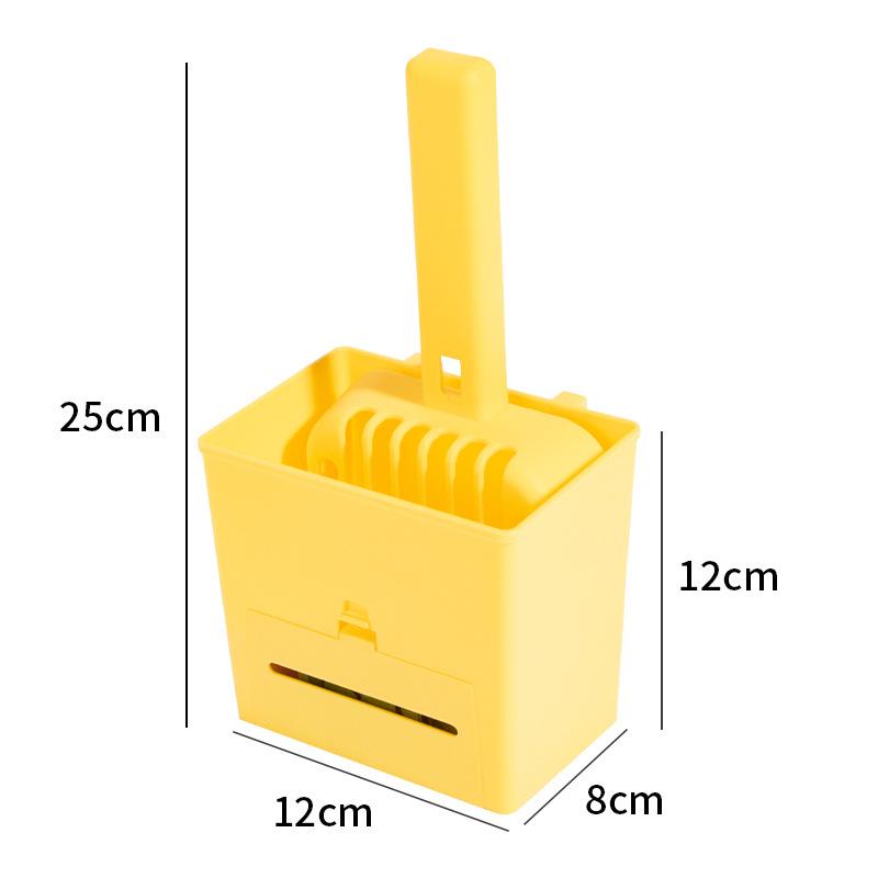 Cat Litter Scoop Set with Holder Self Cleaning Shovel and Base Plastic Scooper for Kitty Litter Box Cleaning Essentials жёлтый