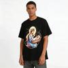Gentle Motherhood Lullaby Print Top Warm Family Vibe Adult Wear Pure Cotton T-shirt