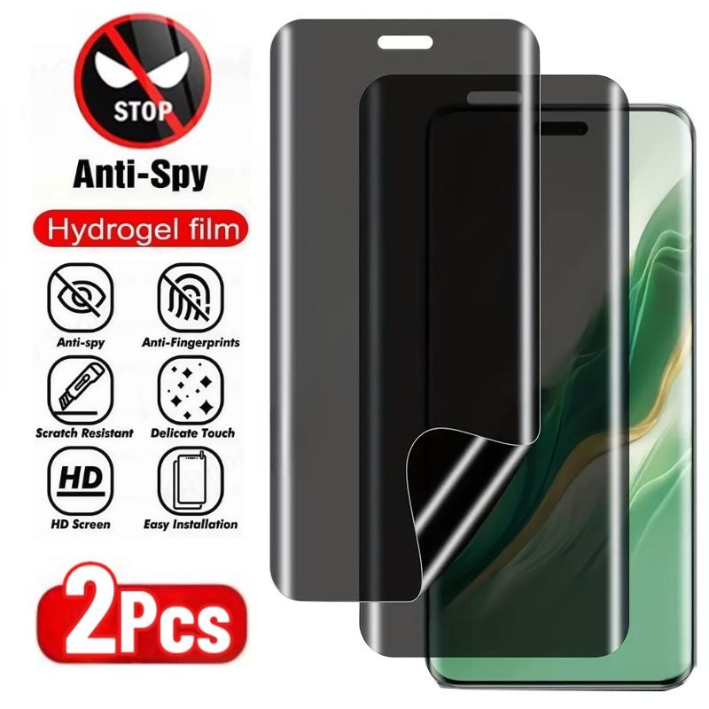

2 шт. Гідрогелева плівка проти шпигунства для Honor Magic 7 6 5 Pro X9b X9c Захисне скло для Magic 5 6 7 Lite 300 200 100 Pro М яка плівка Honor X7a чорний