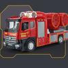 1/18 Hasičské auto Hračka Odlévaný kov Výfuk kouře Model hasičského auta Klučičí hračky Sběratelský