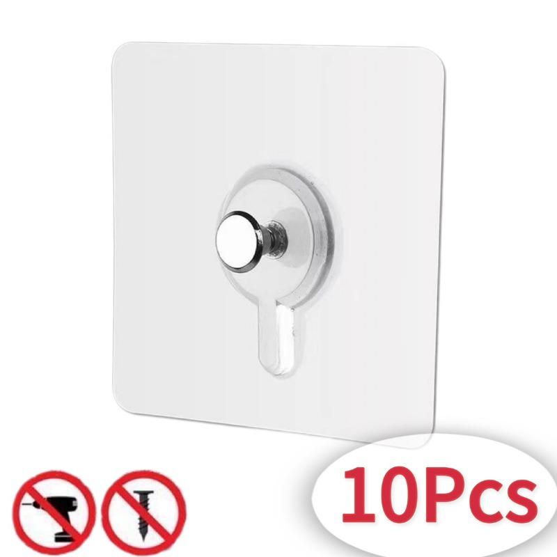 Strong Self Adhesive Wall Hooks Clear Closet Cabinet Shelf Pegs Poster Nails Wall Hangers Kitchen Bathroom Screw Holder Hanger