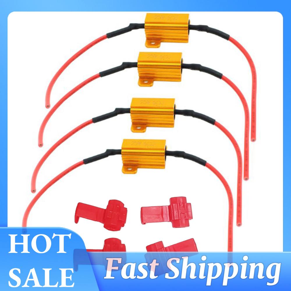

1 Pair Load Resistor 6ohm 25W Anti-Flashing Resistance Decoder Waterproof LED Decoder Load Resistors for Car Turn Signal Lamp China Mainland