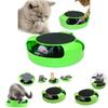 Vibrant Green Cat Toys Interactive With Running Mice And Handy Scratching Pad