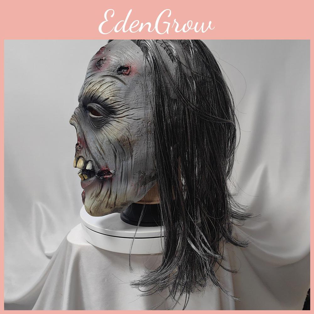 Horror Latex Ghost Mask With Spooky Design For Halloween Party And Costume Enthusiasts