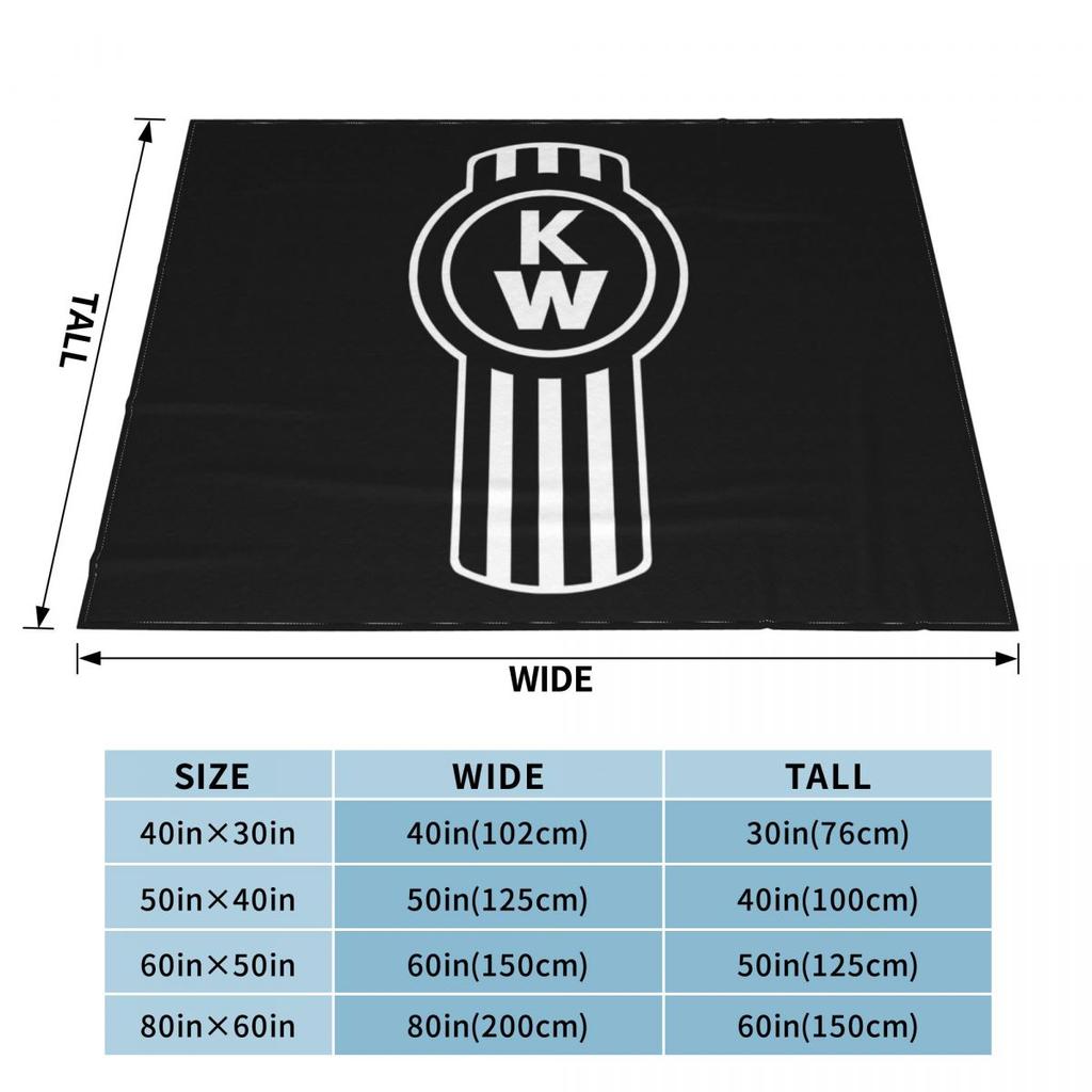 Couverture Ultra-Douce en Micro-Polaire avec Logo de Camion Kenworth
