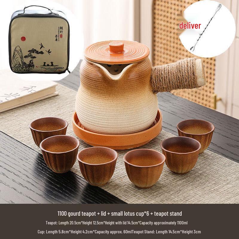 Nordic Stone Hearth Tea Set with Gourd Pot