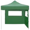 Folding Tent with 2 Side Walls 3 X 3 M Green
