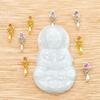 2025 Jade Pendant & S925 Silver Guanyin Buddha Clip Necklace Accessory
