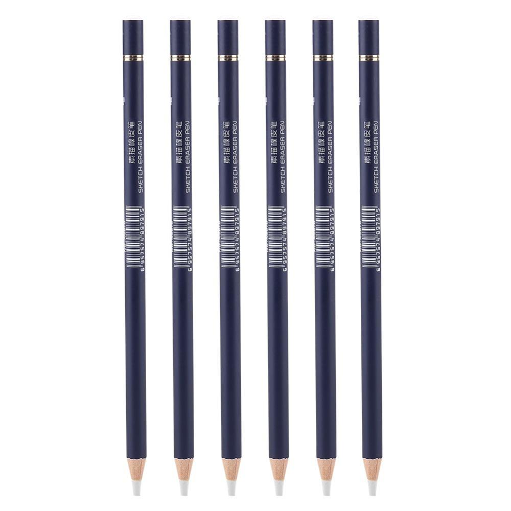 

6PCS White Highlight Tone Sketch Highlight Eraser Art Highlight Polishing White Sketch Pencil