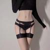 Erotic Black Stockings with Red Edge, Garter Bodysuit Lingerie - Sexy Skin Tone Pantyhose for Women