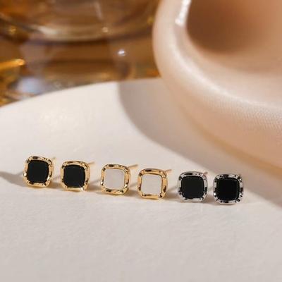 Geometric Square Small  Exquisite Ear Studs High-endFashionable and Versatile Earrings