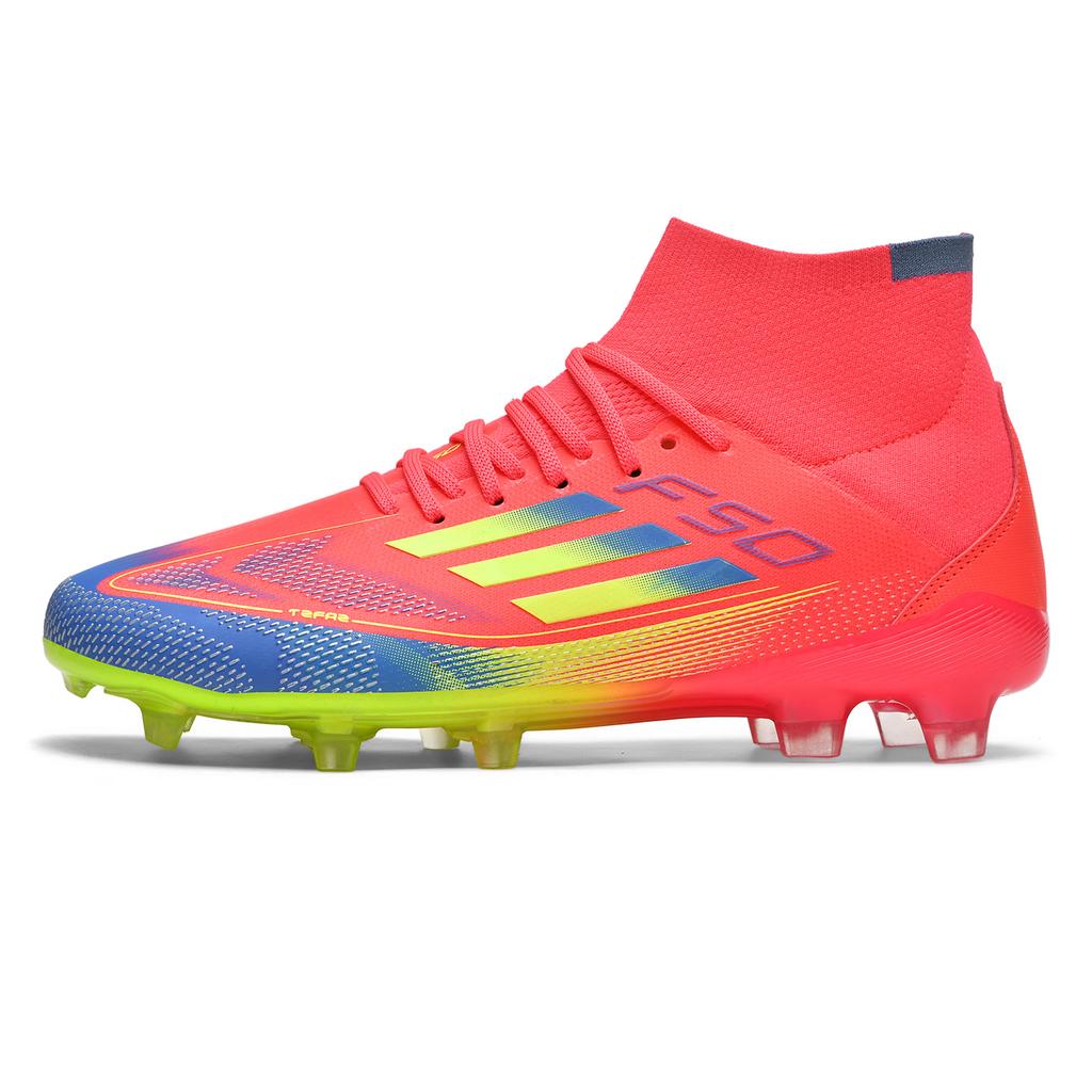 F50 נעלי כדורגל מידה גדולה נוער נעליים עם פקקים סטודנטים מונעות החלקה עמידות בפני שחיקה נעלי כדורגל לאימון מקצועי שיער