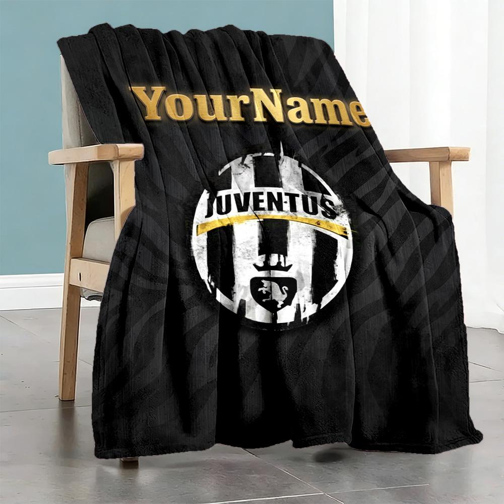 Juventus Personalized Name Blanket Throw Customizable Blanket Durable Comfort for Home Decor Office Couch Livingroom Four Seasons Universal