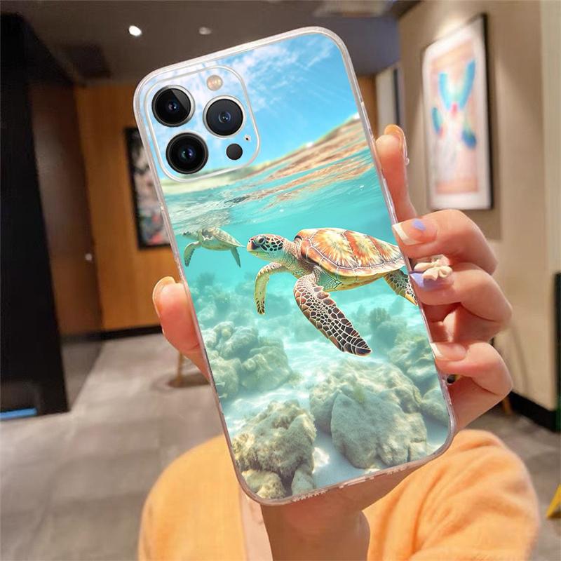 Sea Turtles Phone Case Carcasa Funda For iPhone 17 Pro Max Air 17 16 15 14 13 Pro Max 15 16 Pro 15Plus