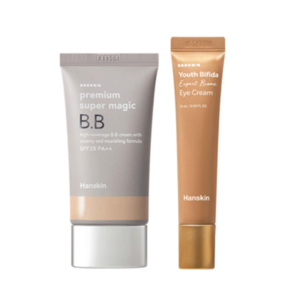 Hanskin Premium Super Magic BB Cream 45g + Bifida Eye Cream 15ml Set