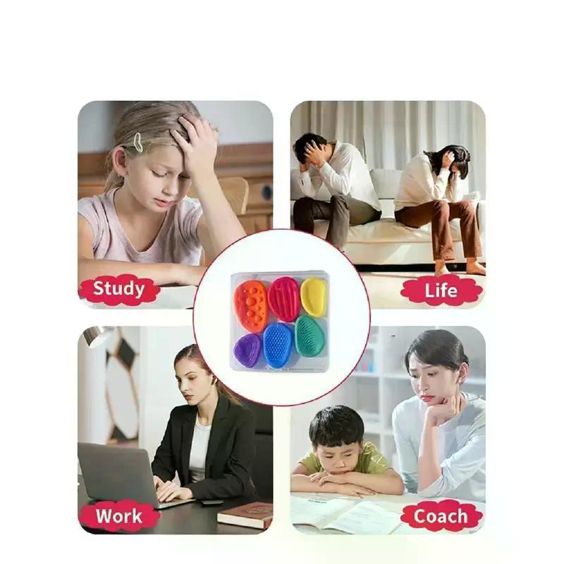 Scatola Colore Pietra Sensoriale Pietre Tattili Alleviare Decompressione Calmare Stress Rilassare Mente Giocattoli Anti Stress