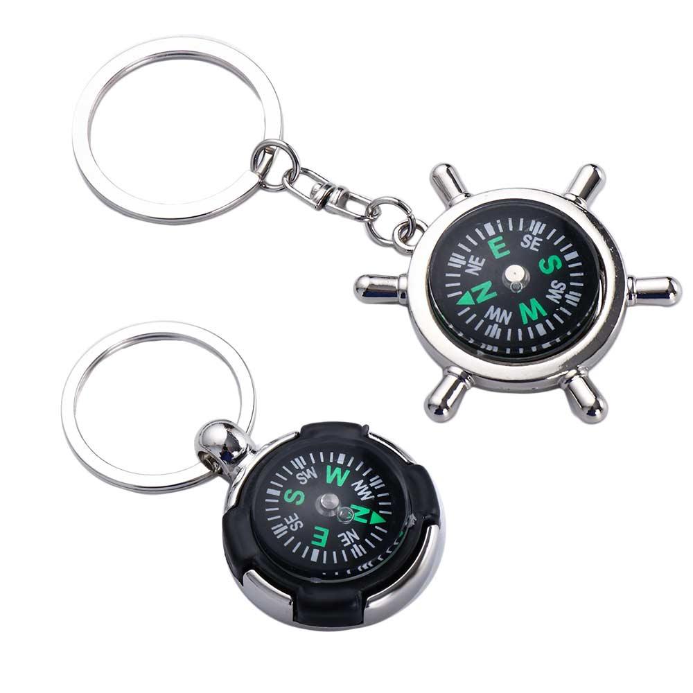 Equipment Carabiner Keyring Outdoor Keychain Pocket Compass Emergency Wild Compass Mini Compass