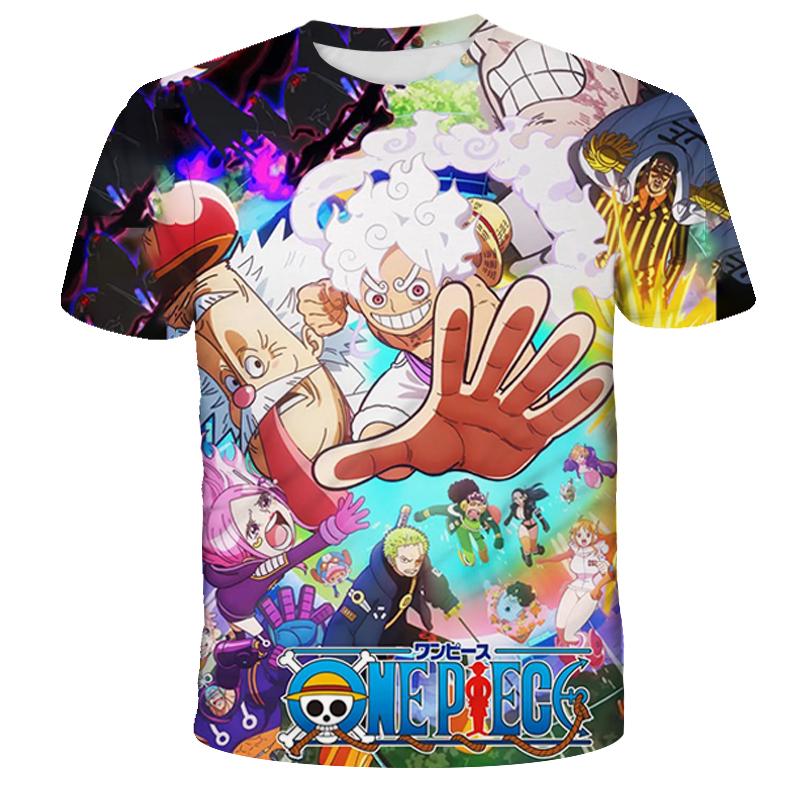 Wendy4 Cartoon Korte Mouw Cosplay Luffy Mannen Anime One Piece Jongen T-shirt man Top Jongen Losse mannen Kleding Zwart T-shirt 120