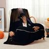Michael Jackson Pop Printed Flannel Blanket Cozy Comfortable Fleece Blanket For Office Sofa Home Decor Memorial Gift