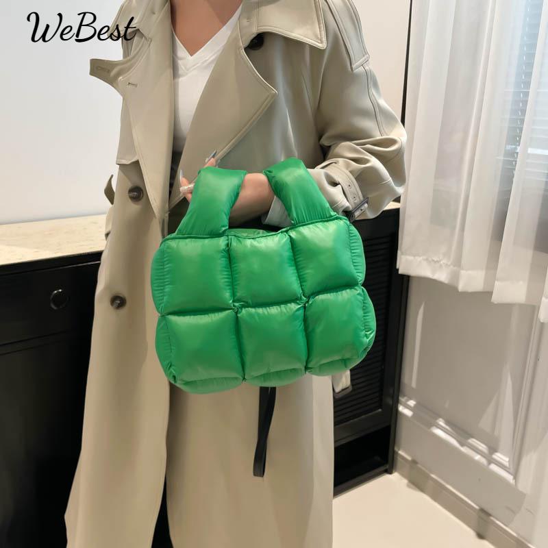 

Trendy Soft Down Handbag for Women 29*19*11.5 коричневый