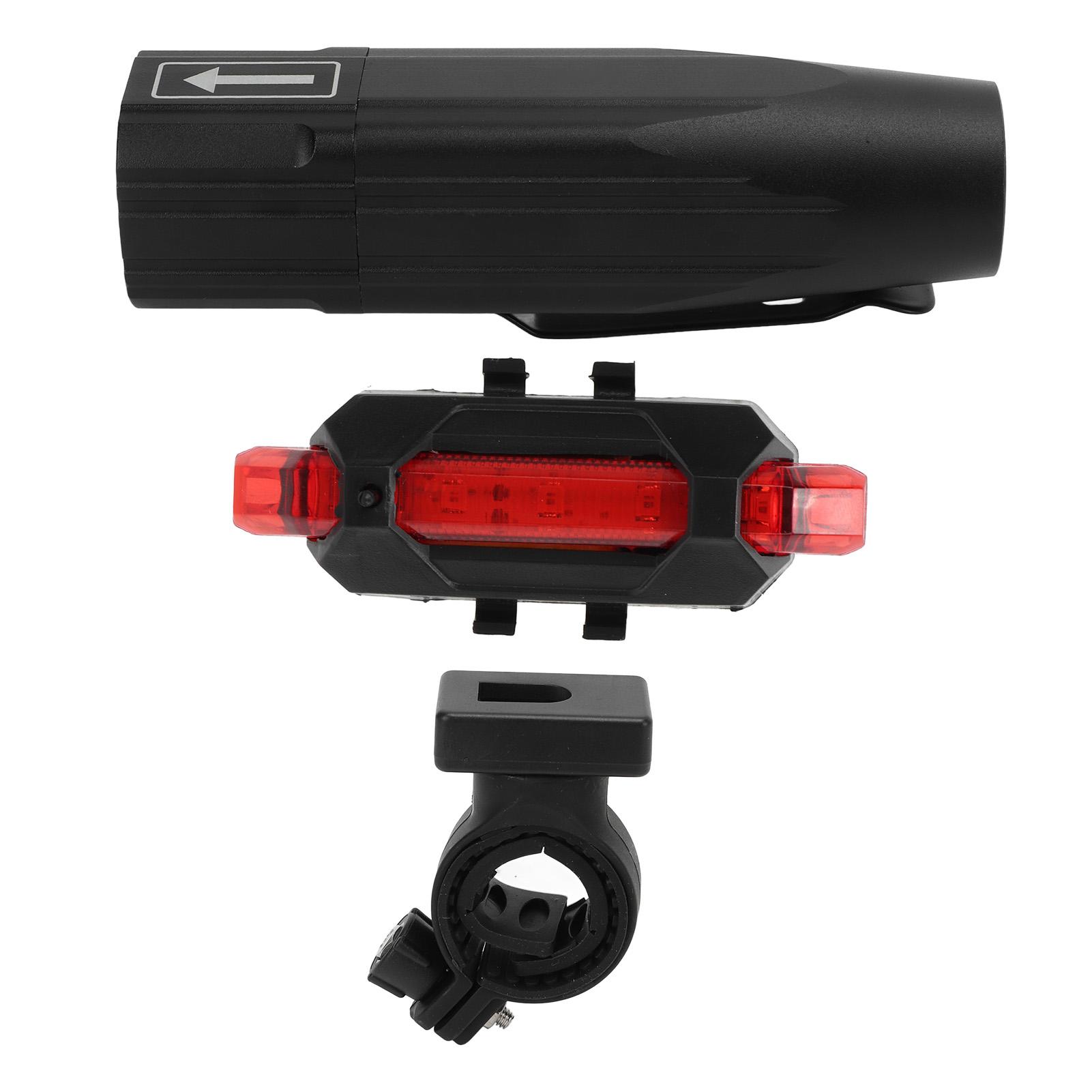 Bicycle Lights Front and Back Super Bright USB Charging Waterproof Aluminium Alloy Bicycle Light Set for Bike Bicycle