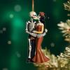 Halloween Skeleton Couple Car Pendant 2D Acrylic Rearview Mirror Hanging Decor Backpacks Charm Glow-in-Dark Keychain Parties Decoration