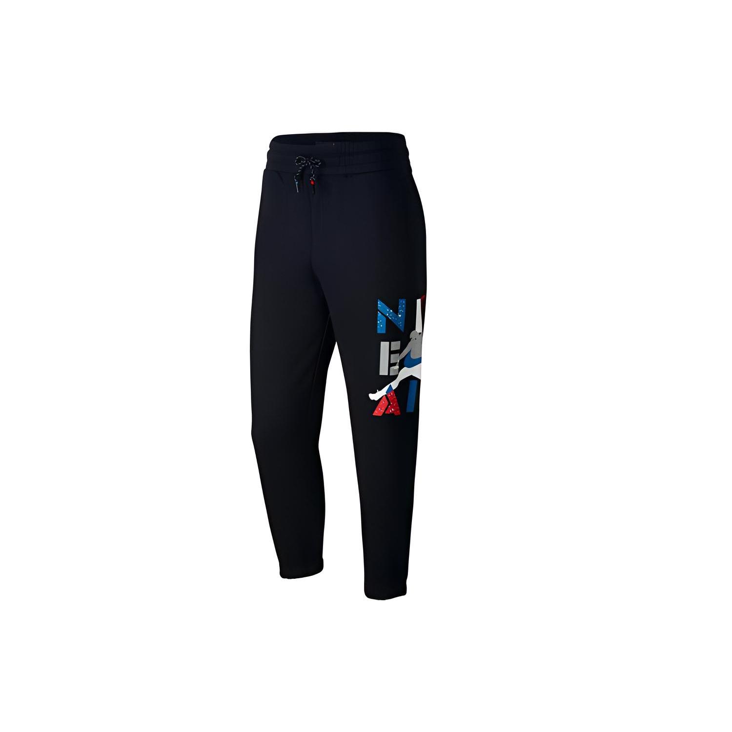 Air Jordan Mens Legacy 4 Pants Alphabet Printing Casual Sports Long Pants Black Men s CQ8303-010 M