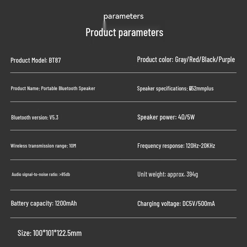 Newmine BT87 Portable Outdoor Bluetooth Speaker