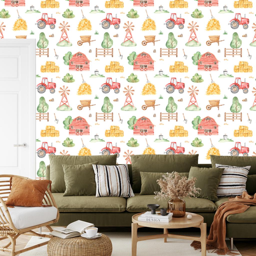 Wallpaper Painted in watercolor style for living room and bedroom 50x1000