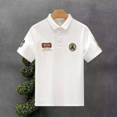 2024 Slim Trend Korean Style Men's Polo T-Shirt - Lapel, Short Sleeve, Versatile Summer Fashion Top
