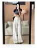 Women's Summer 2025 High-Waisted Gray Joggers - Thin, Loose, Ice Silk, Narrow-Leg Pants