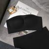 Strapless Non-slip Underwear Women's Invisible Non-marking Steel-rimless Bra One-piece Small Chest Gathering Bra  Chest Wrapping
