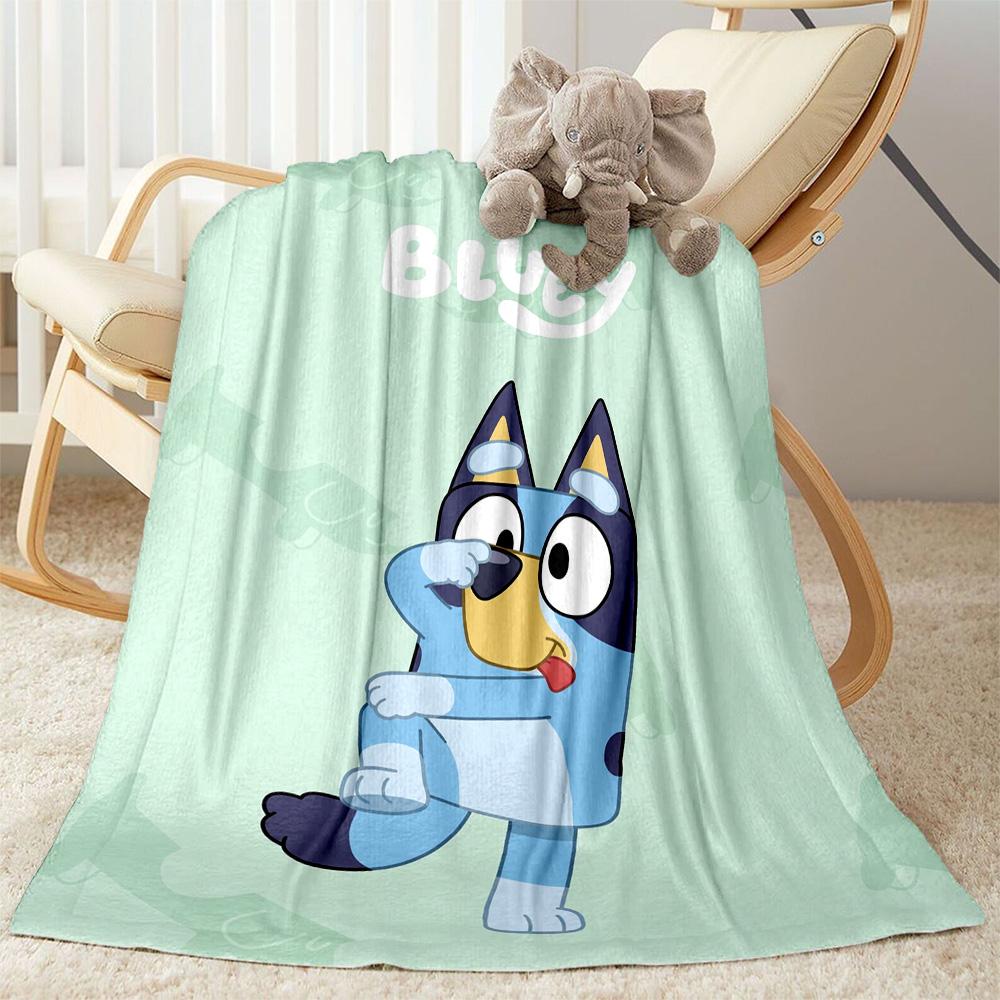 Bluey's Colorful Adventures Blanket Ultra-Soft Perfect for Livingroom Seaside Bedding All-Season Use Playful Design