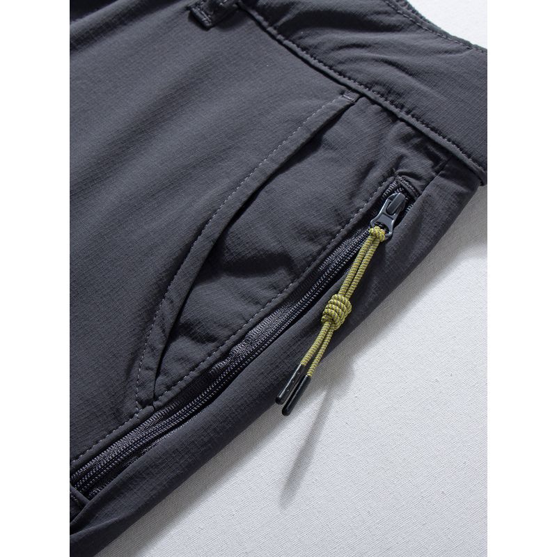 Summer Thin Long Pants for Men, Basic Versatile Work Pants, Water-Resistant, Stretchy, Quick-Dry, Loose Straight-Leg Casual Pants