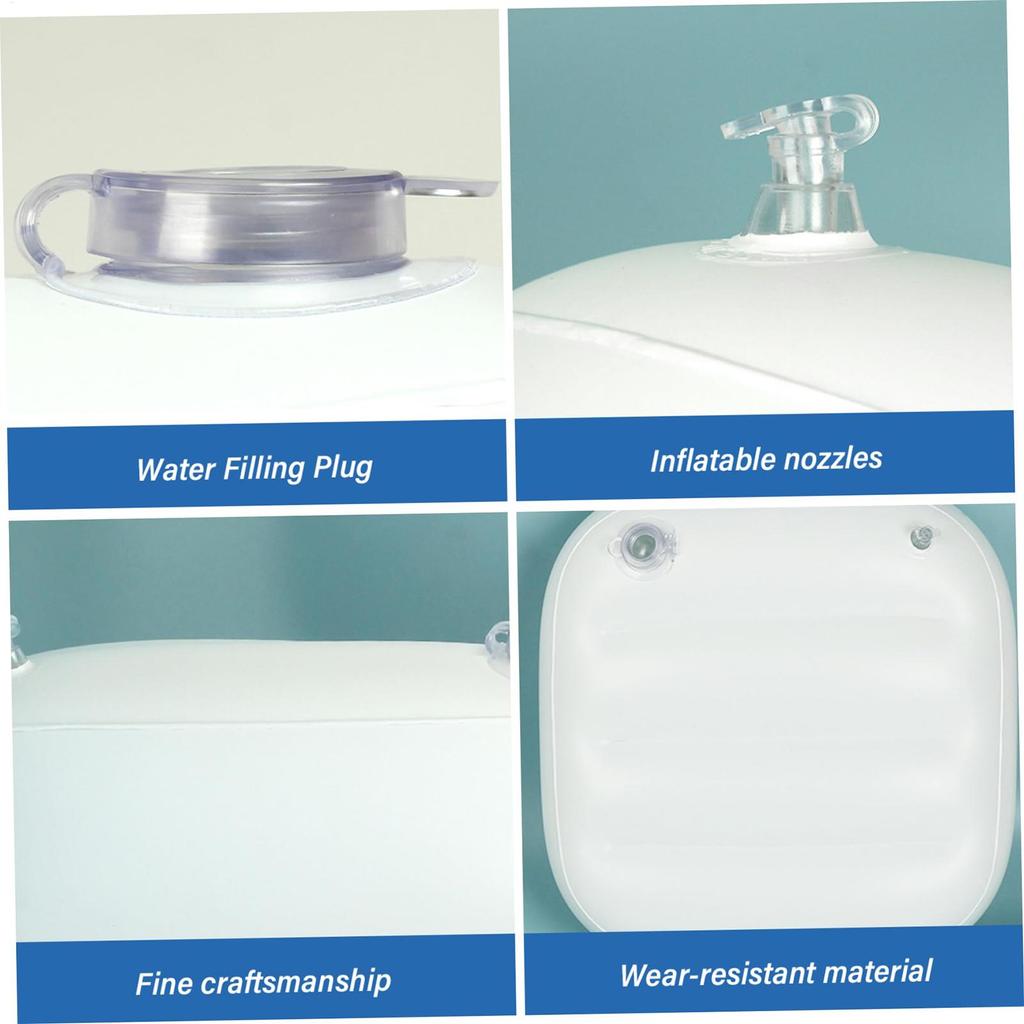 Hot Tub Booster Seat Inflatable Water Injection Double-Use Cushion Bath SPA Seat Pad Bathtub Anti-Hemorrhoids Inflatable Pillow