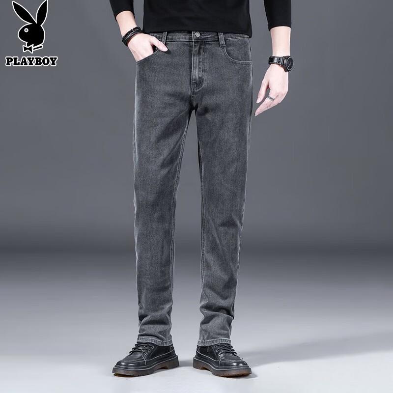 PLAYBOY Men's Autumn/Winter Loose Straight Casual Jeans