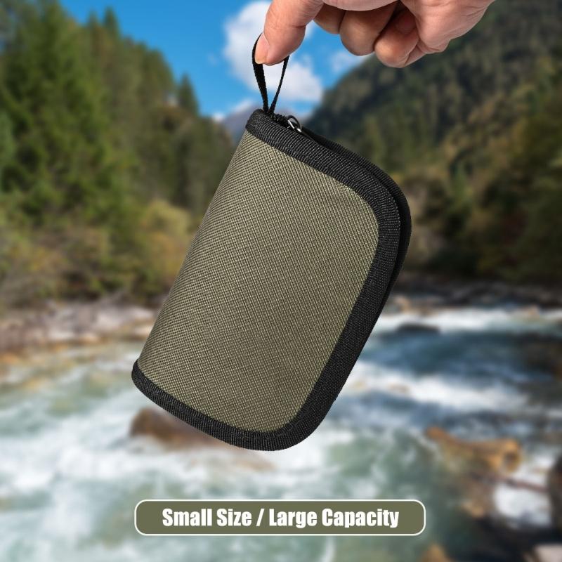 Fishing Spoon Spinner Baits Carry Case Sequins Lure Storage Bag with Zippers Fishing Hook Organizers Tackle Pouch Bags