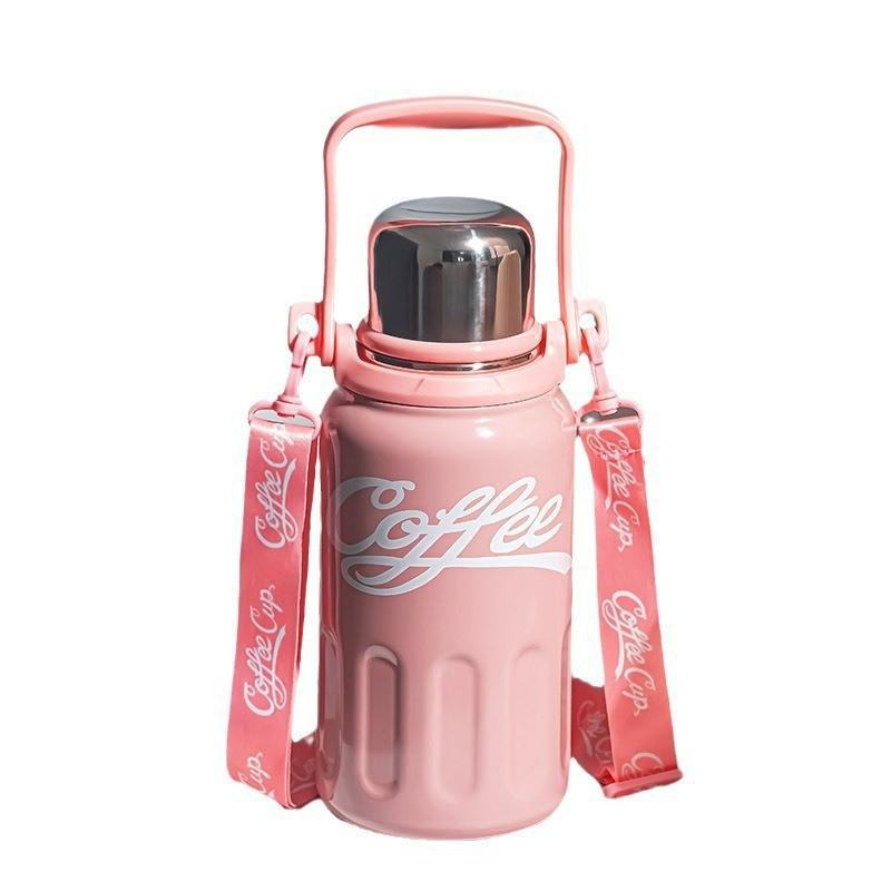 Large Capacity Stainless Steel Insulated Cold Cup with Straw - Outdoor Ice Cooler Cup for Car