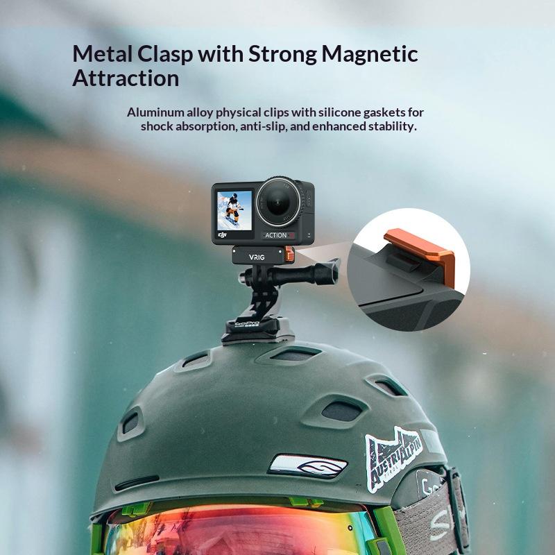 VRIG Magnetic Mount Base for DJI Osmo Action 5 Pro/4/3 Camera Quick Release Mount Holder