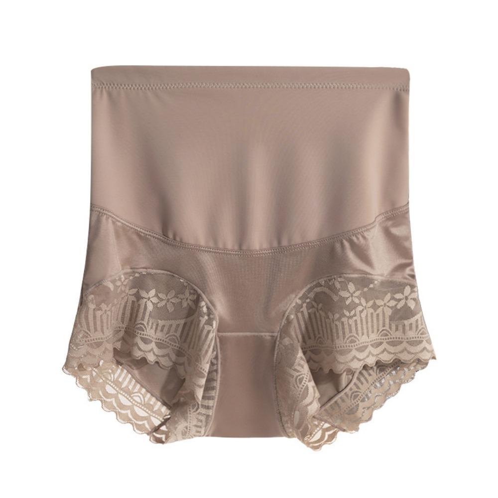 High Waist Hip-lifting Underwear for Women's Postpartum Shaping, Small Belly Fat MM Large Size Lace Strong Belly Pants, Summer Thin
